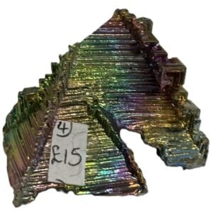 Golden bismuth hopper crystal specimen 4 sians emporium Golden bismuth hopper crystal specimen